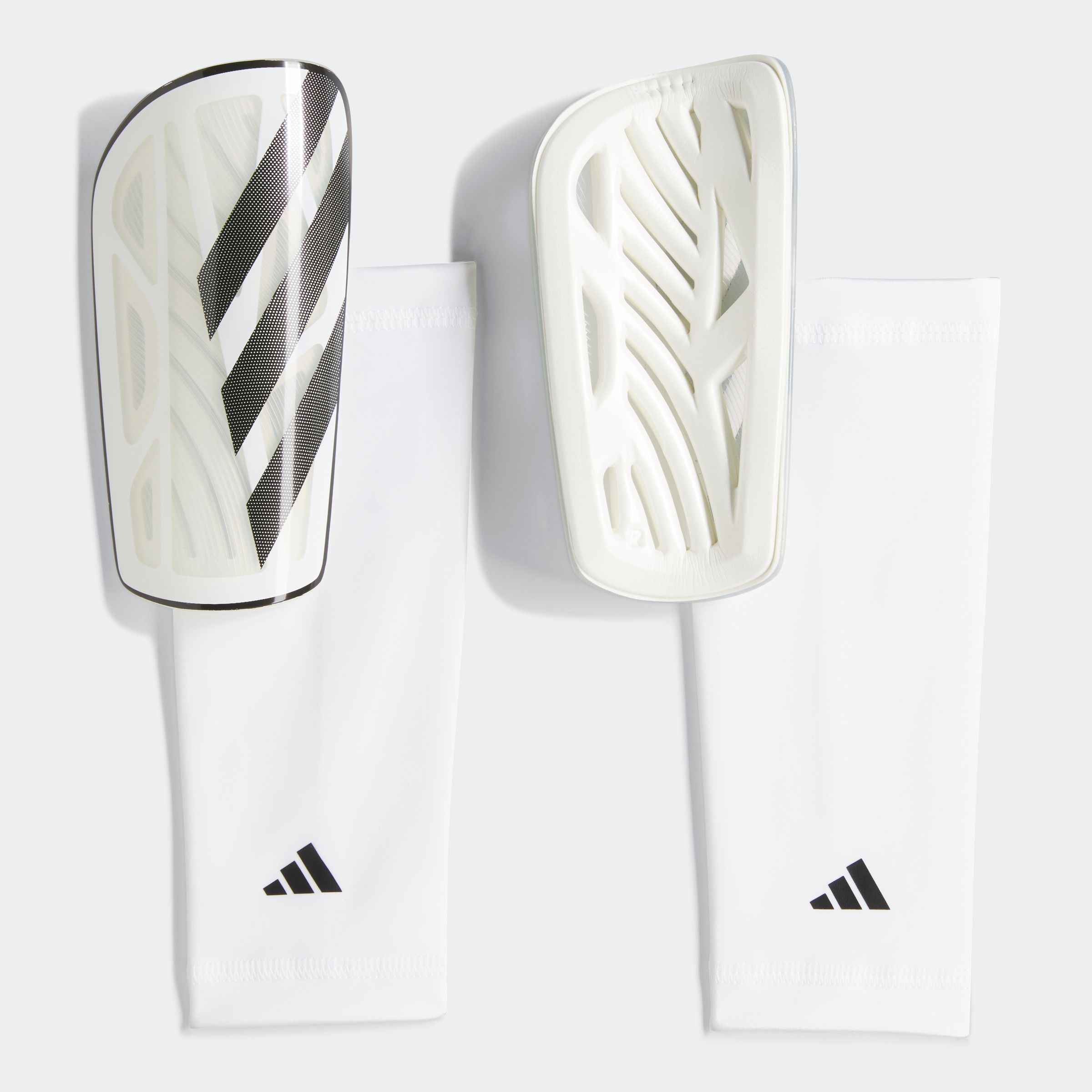 Fußball Schienbeinschoner ADIDAS PERFORMANCE "TIRO SG LGE", Herren, Gr. S, silber (weiß, schwarz, silber metallic), Protektoren