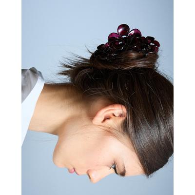 Bershka Floral Hair Clip Women Burgundy