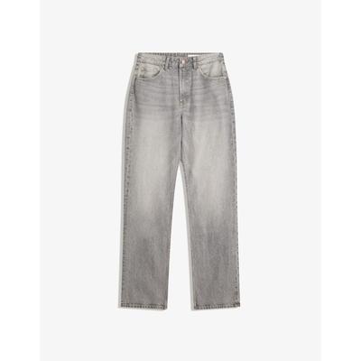 Bershka Straight Fit Jeans Women 10 Grey