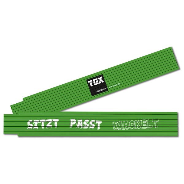 TOX Meterstab »SITZT PASST WACKELT« 2 m grün, 5 cm Image