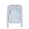 Leichter Cashmere-Seiden-Pullover mit Rundhalsausschnitt und Rippstrickfinish