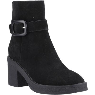 Hush Puppies Fearne Damen Wildleder Schwarze Stiefeletten mit Absatz Image