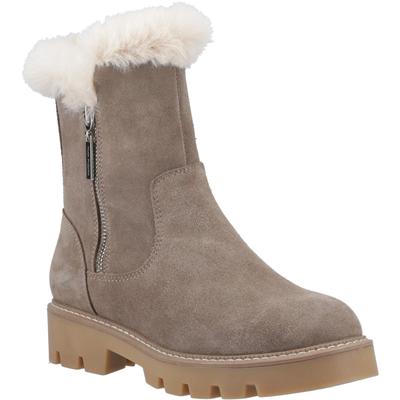 Hush Puppies Ambre Damen Winter Stiefeletten aus Wildleder in Taupe Image