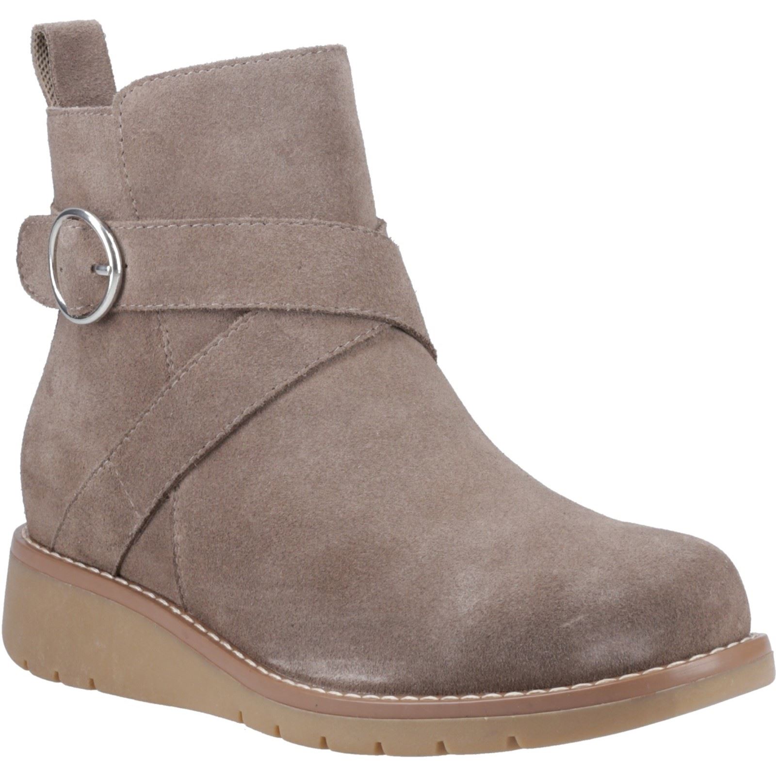 Hush Puppies Lyra Damen Wildleder Winter Stiefeletten in Taupe
