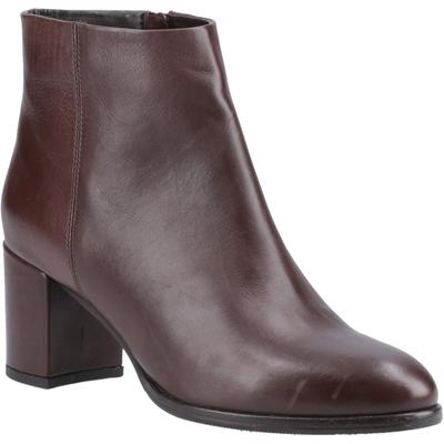 Hush Puppies Claridy Damen braune Lederstiefeletten mit Absatz Image