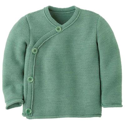 disana - Kid's Melange-Jacke - Merinojacke Gr 86/92 grün/türkis