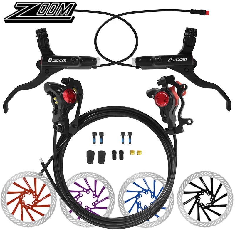 ZOOM HB775 E-Bike Hydraulische Bremsen Set Elektrische Fahrrad Scheibenbremse Kit Roller Hydraulische Scheibenbremse Klappbare Fahrradbremsen BUCKLOS Image