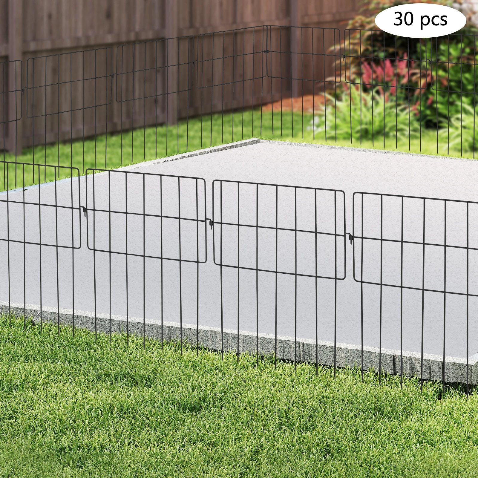 33*43 cm en fer forgé 30 pièces clôture de jardin barrière animale clôture de jardin décorative pour petits chemins pelouses jardins légumes