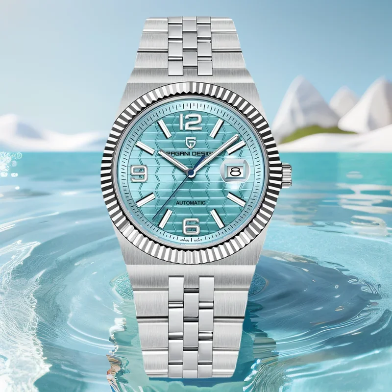 PAGANI DESIGN Neue Herrenuhr Business Herren Automatische mechanische Uhr Edelstahl 100 m Wasserdicht Exquisite Geschenkbox Image