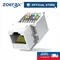 ZoeRax 12/24PCS Cat6 Cat5e RJ45 Toolless Keystone Coupler Female To Female Ethernet Module Jack(Incompatible with Patch Panel)
