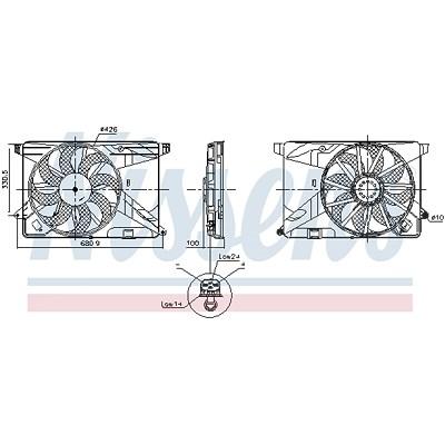 Nissens Lüfter, Motorkühlung [Hersteller-Nr. 850124] für Chevrolet, Opel, Vauxhall Image