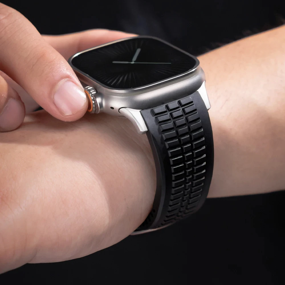 Silikon-Sportarmband für Apple Watch Ultra 2 49 mm 46 mm 45 mm 44 mm Herrenarmband für Iwatch Serie 10 9 8 7 6 5 4 Se Armband Image