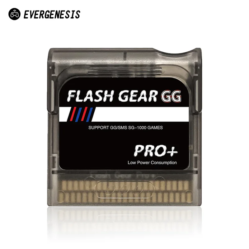 EVERGENESIS Game Gear Game Card FlashMaster Cart mit 4 GB TF-Karte vorinstalliert mit 1000+ Spielen für Sega Game Gear GG-Konsole Image