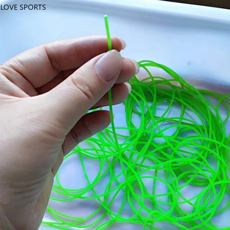 Nuovo 10M Solido Gomma Elastica Linea di Pesca Diametro 1.6mm Pianura Elastica Corda di Pesca Legata Rinforzo Gruppo Reggiatura Corda regalo