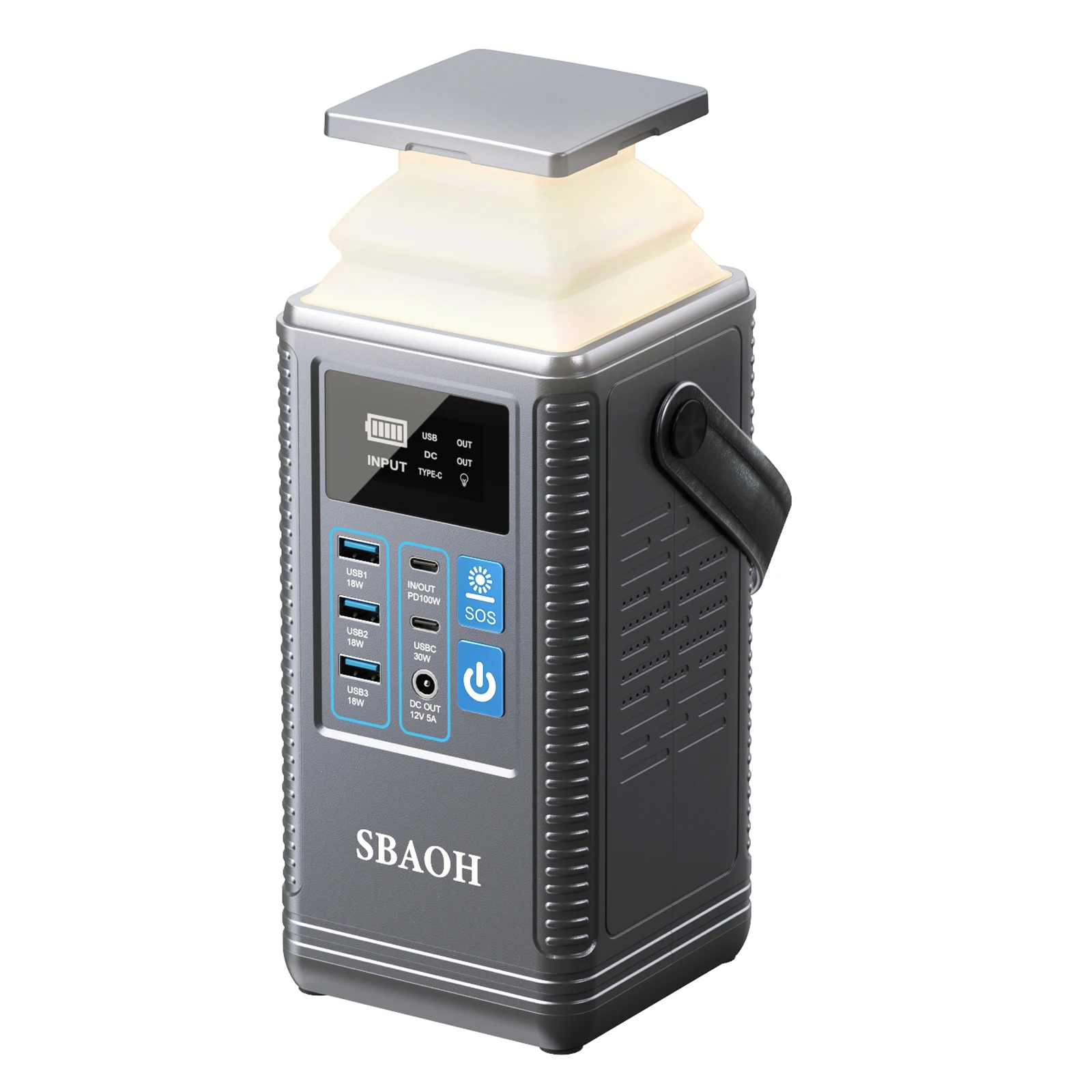 100 W Powerbank 296 Wh Lithium-Ionen-Akku 80000 mAh Solargenerator für Camping Tragbares Kraftwerk LED-Licht Image