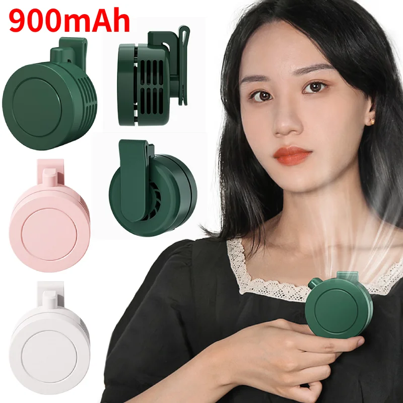 2025 Hängender Clip-Typ, kleine Ventilatoren, USB, tragbar, Mini, kleiner elektrischer Ventilator, Licht-Sound, tragbarer Desktop-Handventilator, Außenkühlung Image