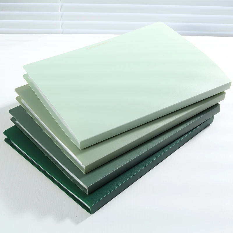 Farbiger A4-Ordner mit Farbverlauf, seitlich geladener Dokumenten-Organizer, 30 Seiten, transparentes Blatt, Prüfungspapier für Studenten, Fachklassifizierung Image