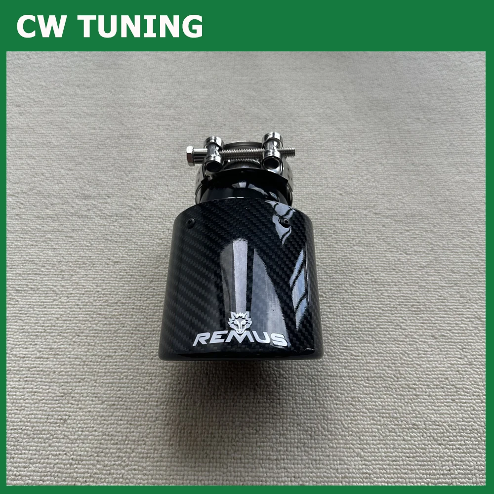 1 Stücke Auto Auspuff Remus Rohr Modifizierte 105mm 115mm 150mm Große Durchmesser Düse Helle Cawide Oval Carbon Auto Auspuff Schalldämpfer Image