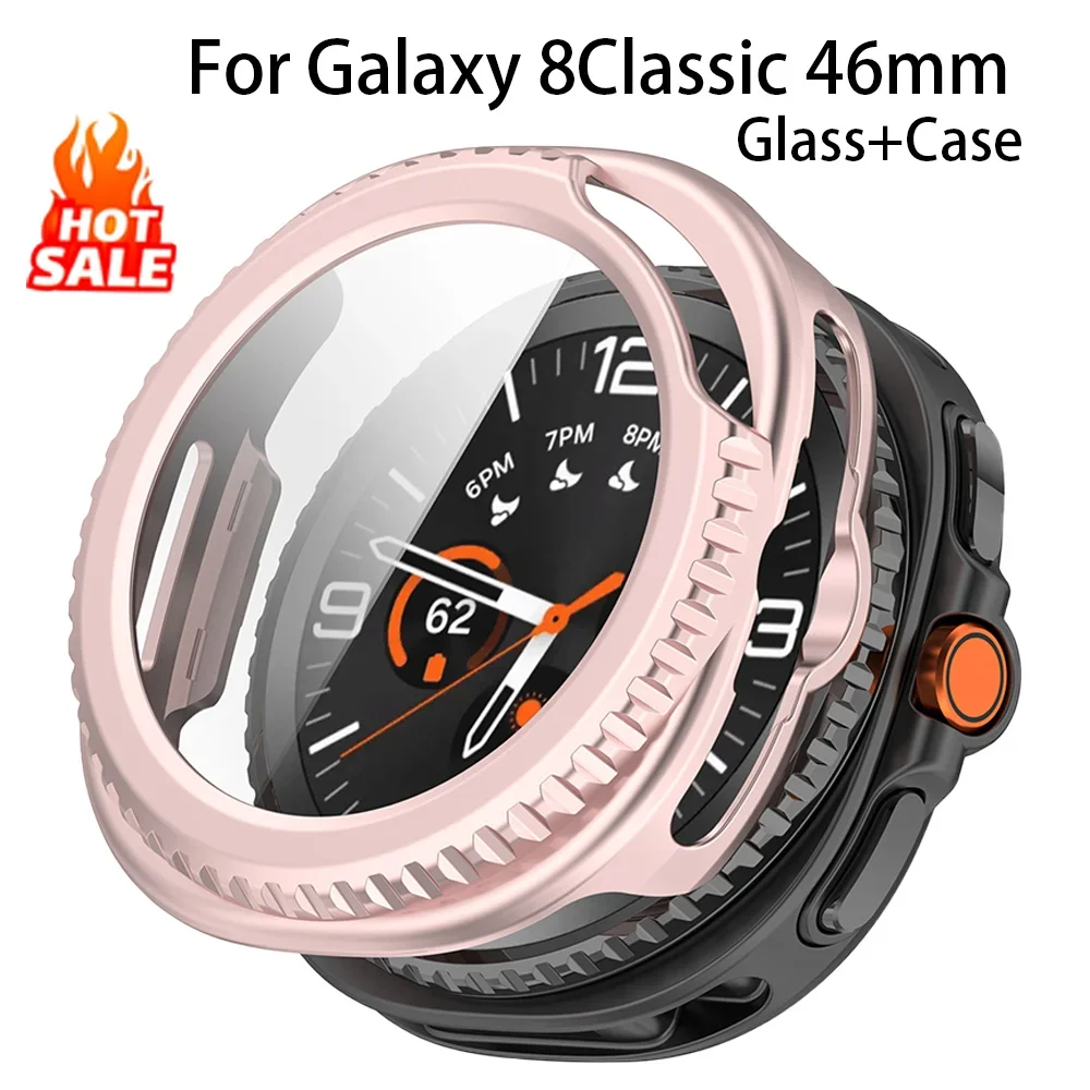 Displayschutzfolie für Samsung Galaxy Watch 8 Classic 8 Classic, harter PC-Stoßfänger + gehärtetes Glas für Galaxy Watch8 Classic Shell Image
