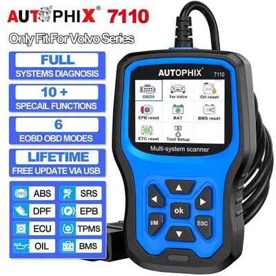 Autophix 7110 OBD2 Car Scanner Tool All System Code Reader Oil DPF BMS SAS EPB SRS Reset ODB OBD 2 Diagnostic Tools for Volvo