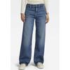 Weite Jeans G-STAR "Jeans Judee Straight", Damen, Gr. 26, Länge 28, blau (faded harbor), Denim/Jeans, Obermaterial: 100% Baumwolle, casual, straight fit, Jeans