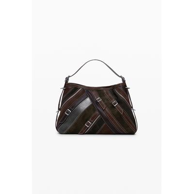 Medium shoulder bag with stitching