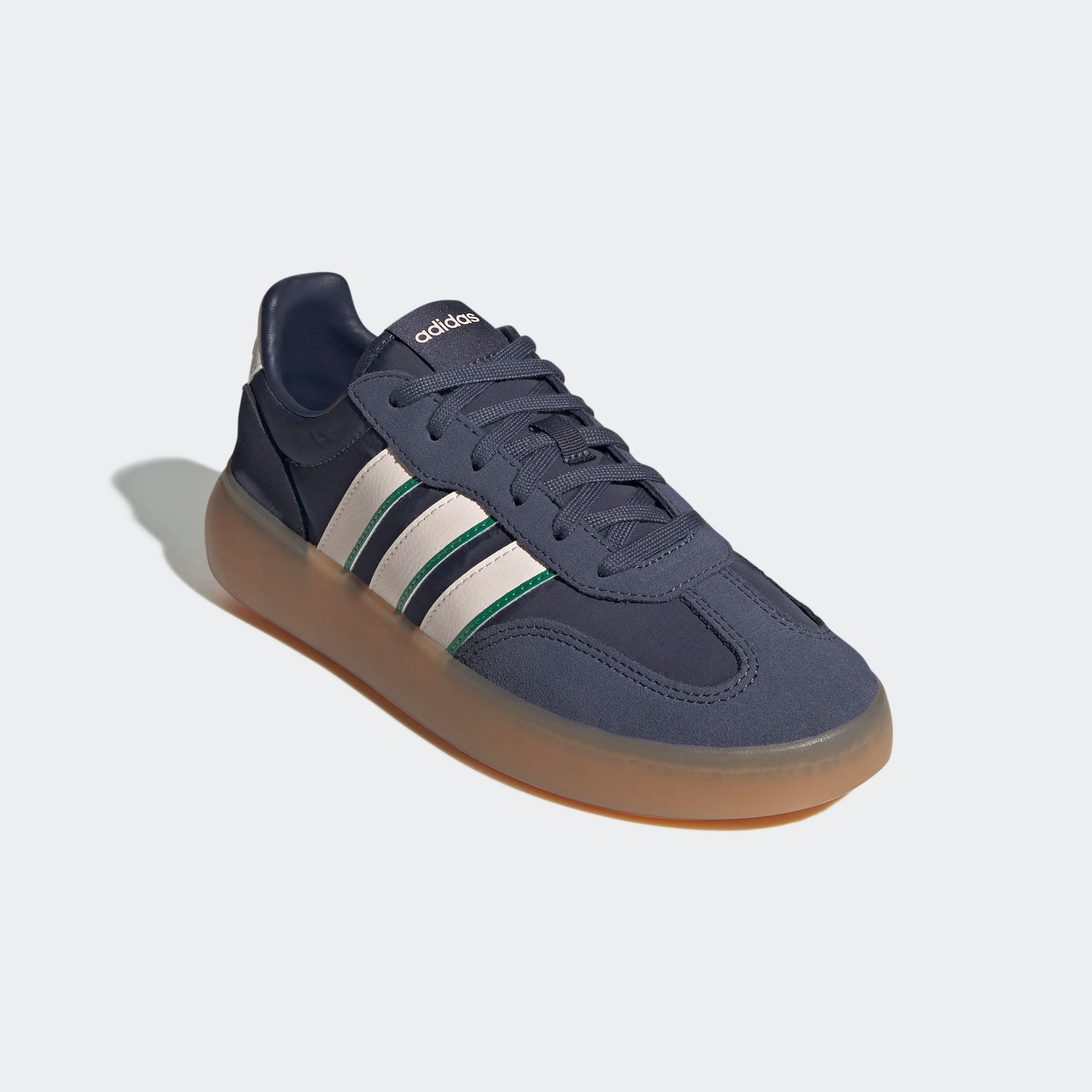 Sneaker ADIDAS SPORTSWEAR "BARREDA DECODE", Damen, Gr. 39, shadow navy, wonder quartz, semi court grün, Leder, Textil, Schuhe Sneaker, inspiriert vom Design des adidas handball spezial