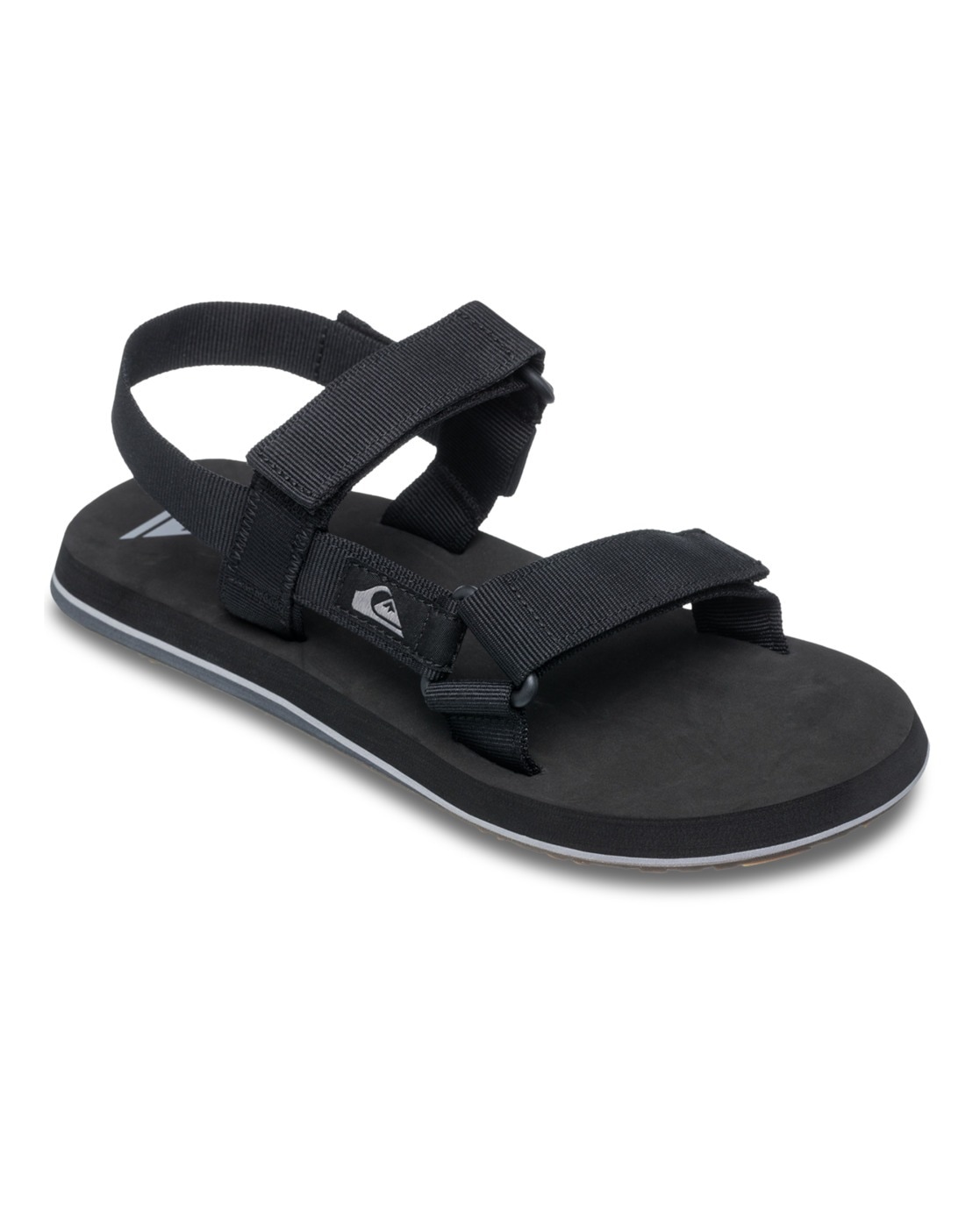 Sandale QUIKSILVER "Monkey Caged", Damen, Gr. 7(40), schwarz (schwarz 3), Obermaterial:Obermaterial: Textil [Chemiefaser] / Außensohle: Gummi;, Schuhe Sandale