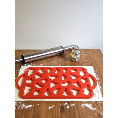 Ausstechform RUCO, rot, B:220mm L:320mm, Kunststoff, Ausstechformen, Ausstechschablone für Weihnachtsgebäck Image