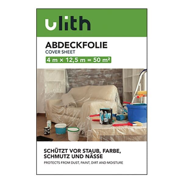 Ulith Maler Abdeckfolie 4 x 12,5 m transparent Image