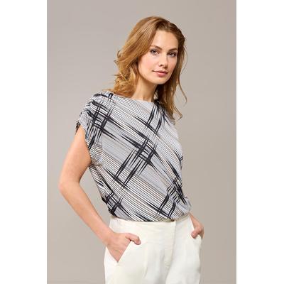 Blandy Print Top Schwarz / Creme Image