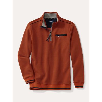 Walbusch Herren Easycare Struktur-Troyer Bicolor Orange noch offen: Muster Image