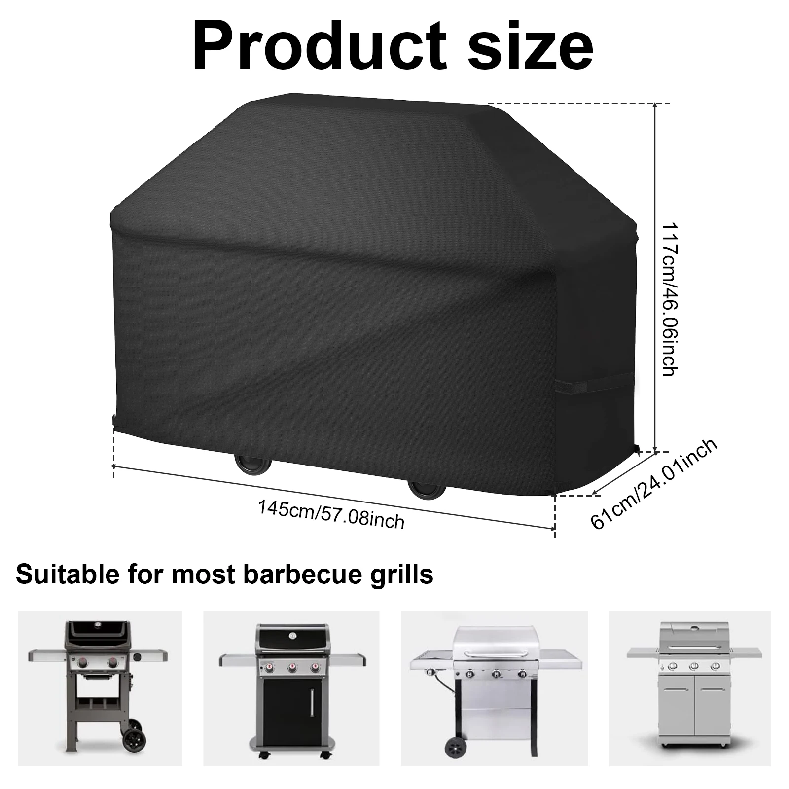 Nouveau BBQ Grill Barbecue couverture Anti-poussière étanche robuste Charbroil BBQ couverture extérieure pluie protection Barbecue gril couvre