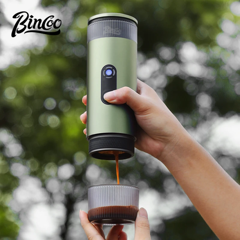 Bincoo – cafetière expresso électrique Portable, pour Camping, chauffage sans fil, Extraction concentrée, conception de prix de points rouges