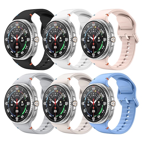 6er Pack Uhrenarmband für Samsung Galaxy Uhr 8 40/44mm Watch 8 Classic 46 mm Silikon Ersatz Gurt Niedlich Damen Herren Sportarmband Moderne Schnalle Armband Image