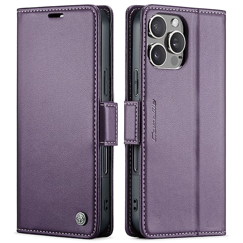 Handy Hülle Handyhüllen Für Apple AirTag iPhone 17 Air iPhone 16 15 14 Pro Max Plus iPhone 16e iPhone 13 12 11 Pro Max Mini Flip-Cover Vollschutz Ständer Kartenfach TPU PU-Leder Image