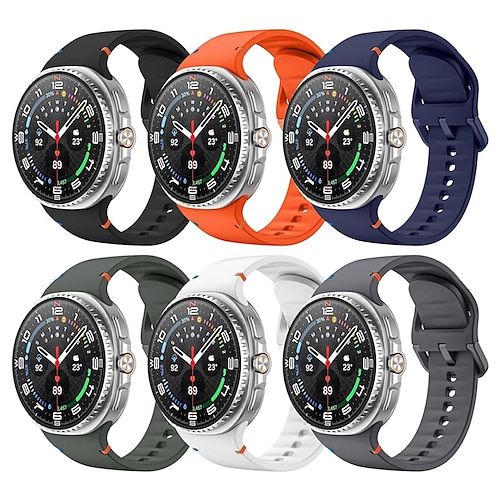 6er Pack Uhrenarmband für Samsung Galaxy Uhr 8 40/44mm Watch 8 Classic 46 mm Silikon Ersatz Gurt Niedlich Damen Herren Sportarmband Moderne Schnalle Armband Image