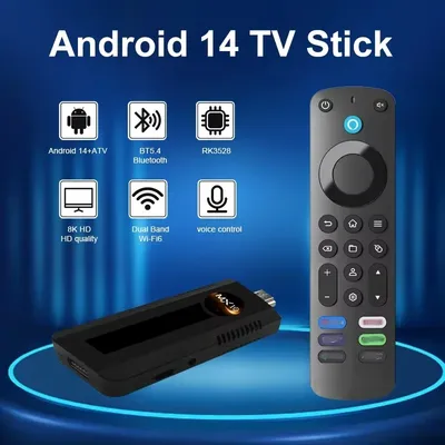 MX10 F8 PRO Android 14.0 OS Smart TV Stick 4K HDR TV Box 2,4G 5G Dual Wireless WiFi Media Player 2GB RAM 16GB ROM BT5.4 TV Stick