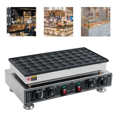 50-Hole Electric Waffle Pancakes Making Machine, Nonstick Mini Pancake Maker, Commercial Mini Pancake Making Machine