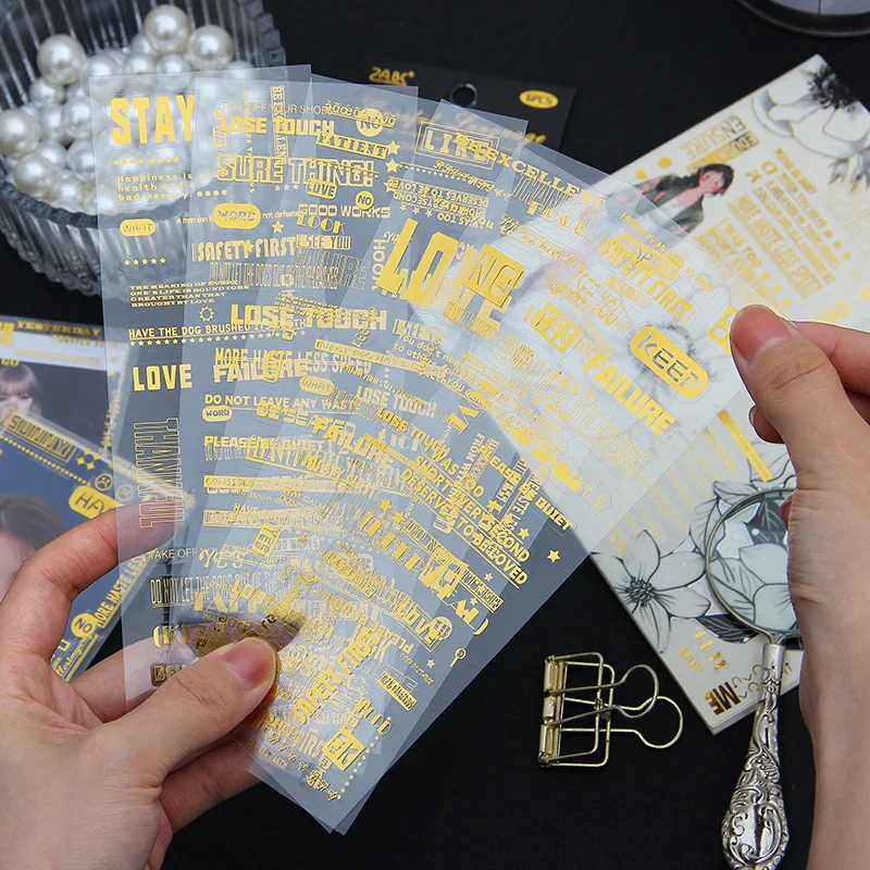 Gestanzte Aufkleber aus Morgen-Memory-Folie – wasserfeste PET-Aufkleber für Tagebuch, Sammelalbum, DIY-Handkonto-Material, ästhetisches Design Image