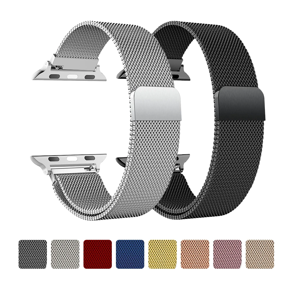 Milanaise-Armband für Apple Watch Ultra 2 49 46 mm 42 mm 44 mm 40 mm 45 mm 41 mm 38 mm Armband Image