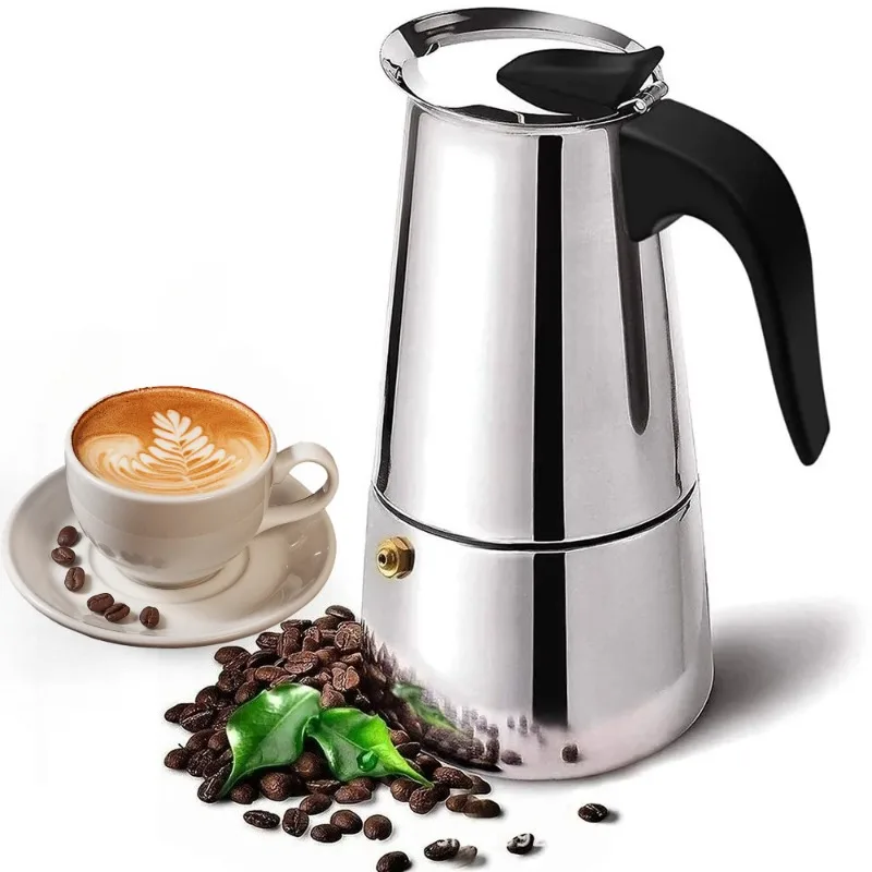2/4/6 Tassen italienische Mokkakanne Kaffeemaschine Espressotasse Kaffeemaschine Latte Kaffeemaschine Top Mokka Kaffeemaschine Image