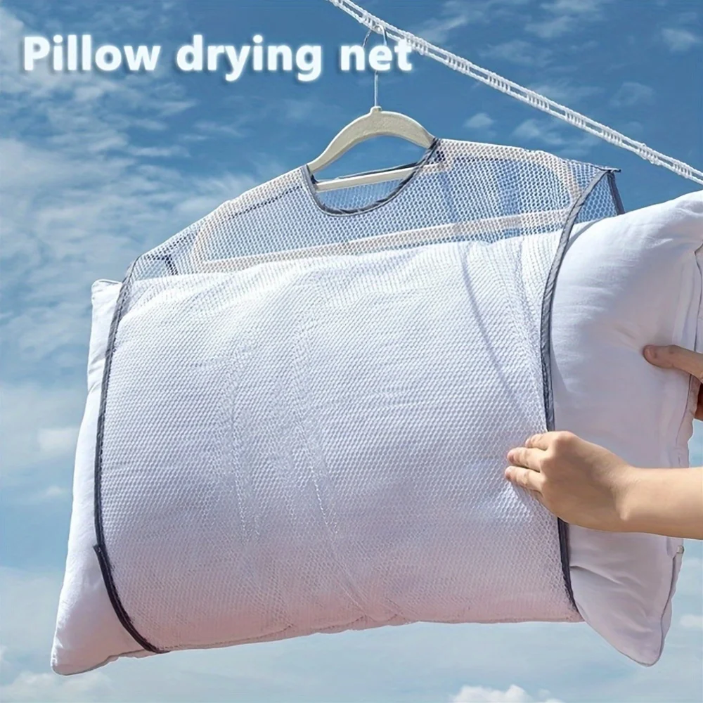 1pc-Multi-Functional Laundry Drying Net for Pillows and Toys, Fabric Care, Space-Saving and Organizing Mesh Bag