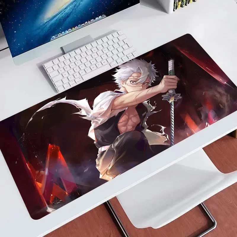 Große Gaming-Mauspads, Demon Slayer Shinazugawa Sanemi Mauspad, Computer-Mauspad, Schreibtischunterlage für PC, Tastaturmatten, Tischteppich Image