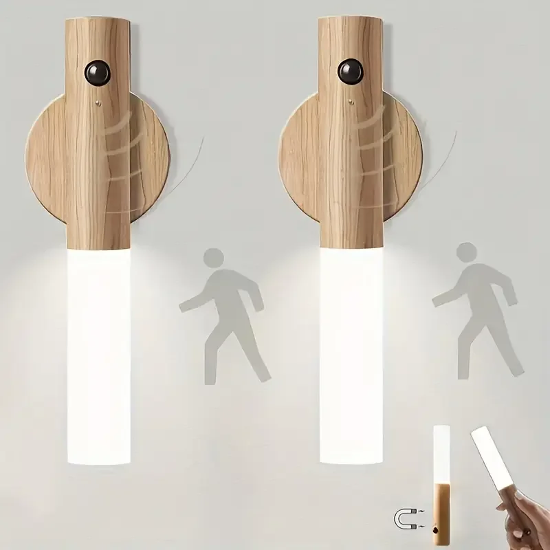 Intelligentes Nachtlicht mit Bewegungsmelder, wiederaufladbare LED-Wand-/Schrankleuchte für Schlafzimmer, Küche, Badezimmer – kollisionssicher und stoßfest
