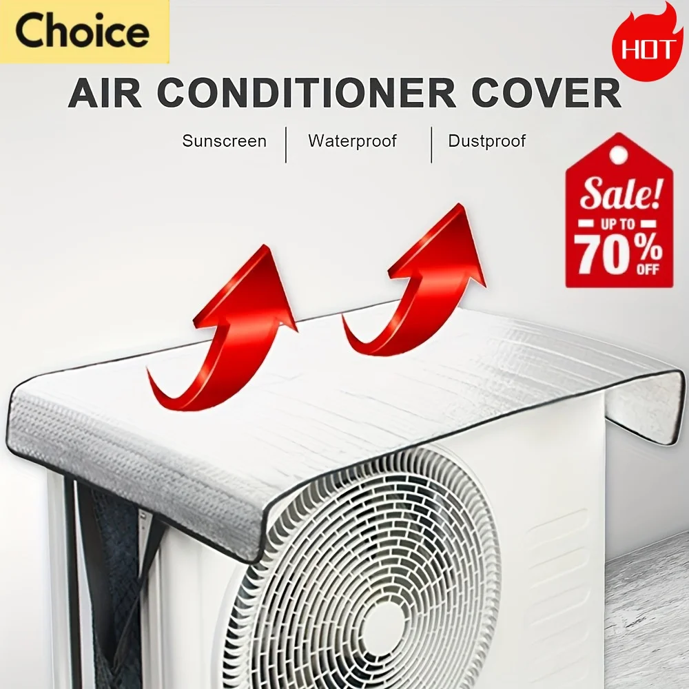 Heißverkaufte Klimaanlagenabdeckung für zu Hause, Sonnenschutz, UV-Schutz, wasserdicht im Freien, Aluminiumfolie, Blasenfolie, Kühlung Image