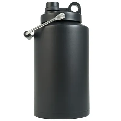 Insulated 1 Gallon Jug with Handle, 128 oz Stainless Steel, Large Double Vacuum Kettle for Hot and Cold Drinks, Wide Mouth Sweat