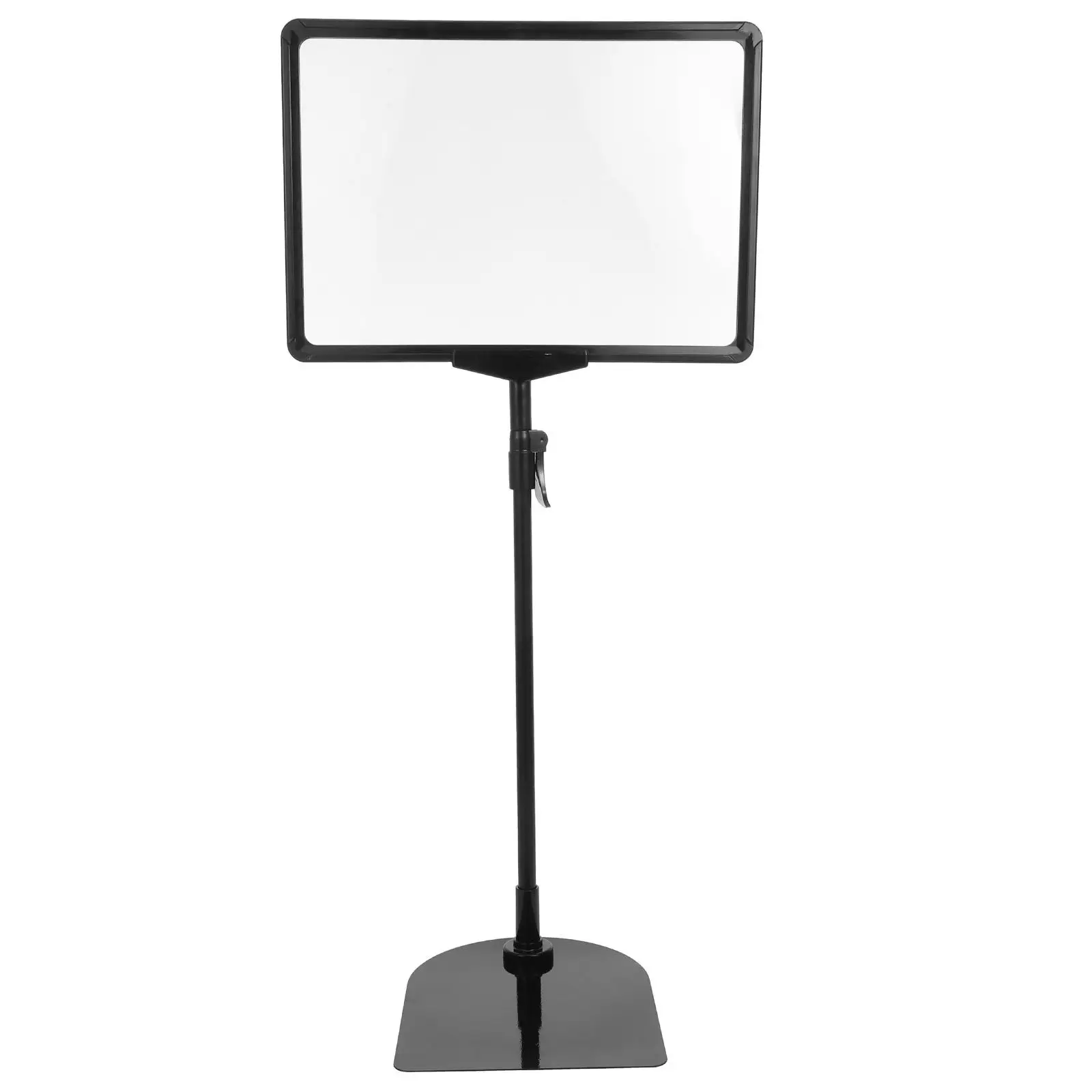 Posterständer für A4, schwarzer Kunststoff, verstellbarer Posterschildständer, Schilddisplay, höhenverstellbar, Bodenhalter Image