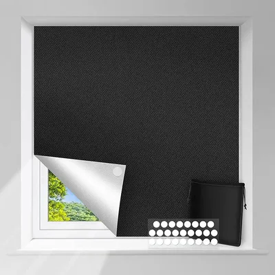 1Pc UV Block Kindergarten Temporäre Vorhang Thermische Isolierte Fenster Schatten Blackout Blind Vorhang Reise Fenster Abdeckung