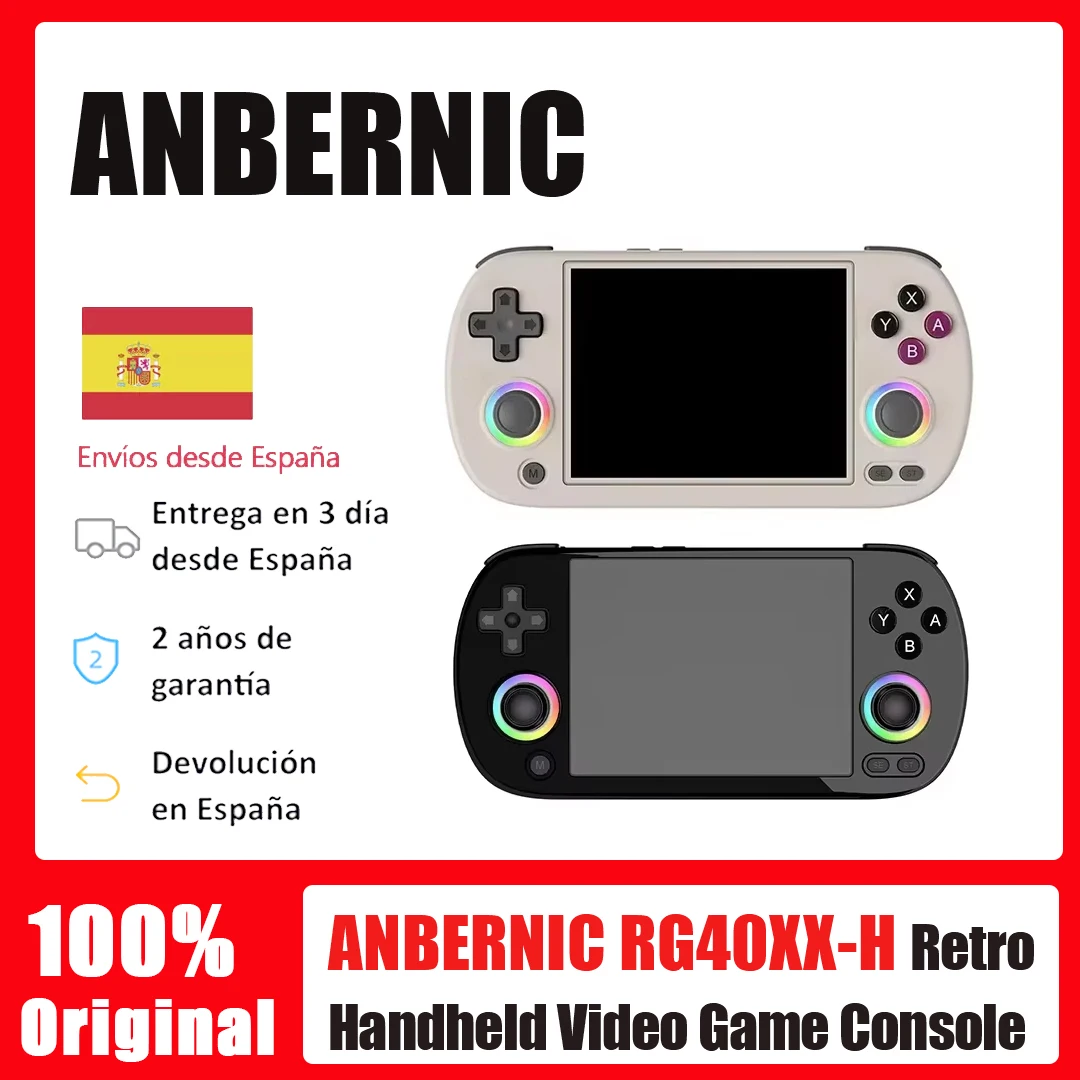 ANBERNIC RG40XX H Retro-Handheld-Spielekonsole, 64-Bit-4,0-Zoll-IPS-Bildschirm, Linux, WLAN, Bluetooth, HDMI-Ausgang, Videospiel-Player